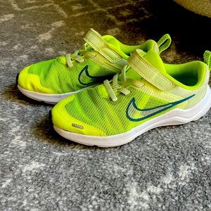 Little kids Nike downshifted neon green!